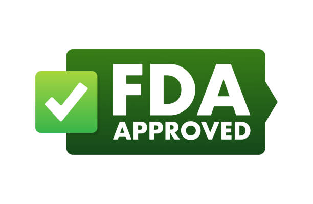 fda одобрило гранж резиновый штамп на белом фоне. векторная иллюстрация. - эндорсинг stock illustrations