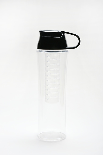 Sports water bottle on the white background