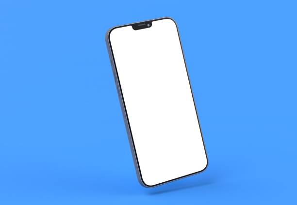istock Mobile phone product podium stage for mockup presentation, black white 1431496537