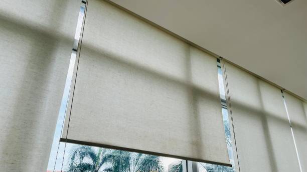 istock Sunshade curtain in building 1431534404