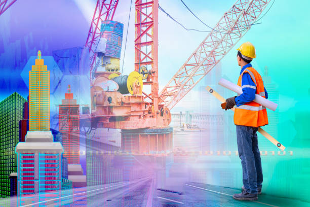 istock People and the evolution of technology in the future, modern construction style concepts. 1431540787
