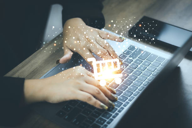 istock technology online shopping concept social media woman using computer access online media Through the Internet, there is marketing to answer customer chats. by working at home 1431549853