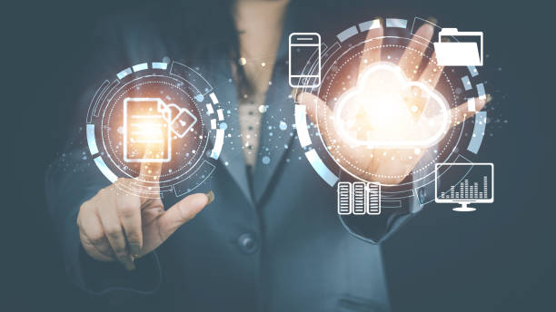 istock cyber security concept, man's hand scanning finger to go online to access information both accessing the system document storage Banking including online shopping This method is highly secure. 1431550632
