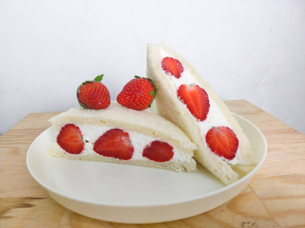 Japanese Strawberry Fruit Sandwich or Fruit Sando