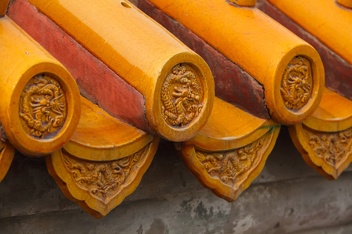 Chinese ancient building roof decoration