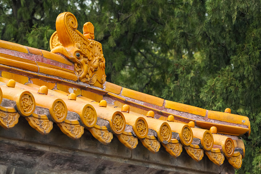 Chinese ancient building roof decoration