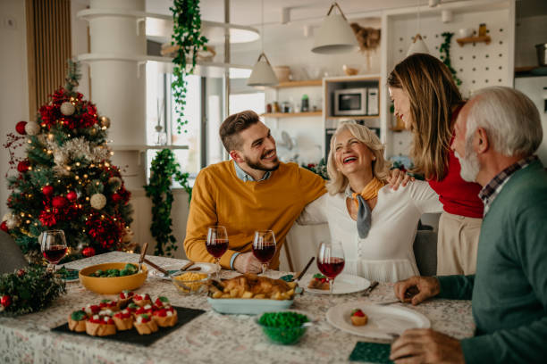 Happy holidays from our family to yours stock photo