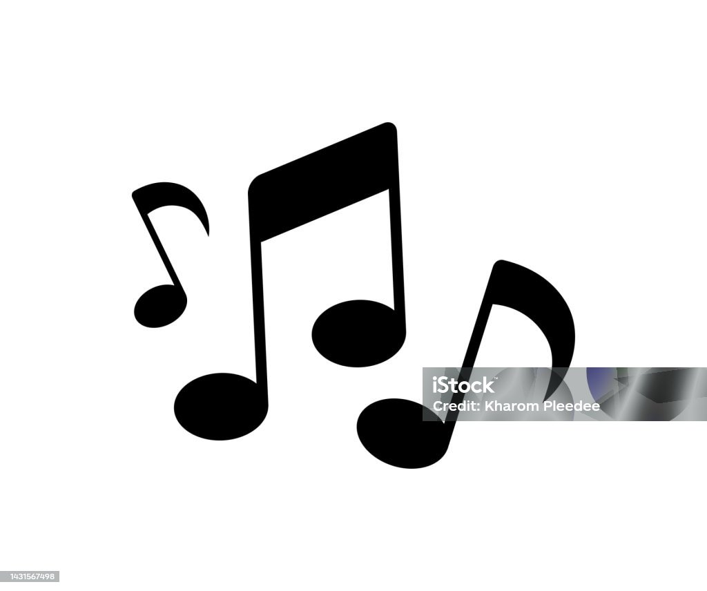 Vector illustration of musical notes on white background Musical Note stock vector