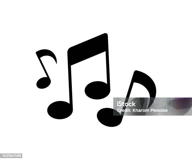 Vector Illustration Of Musical Notes On White Background Stock Illustration - Download Image Now