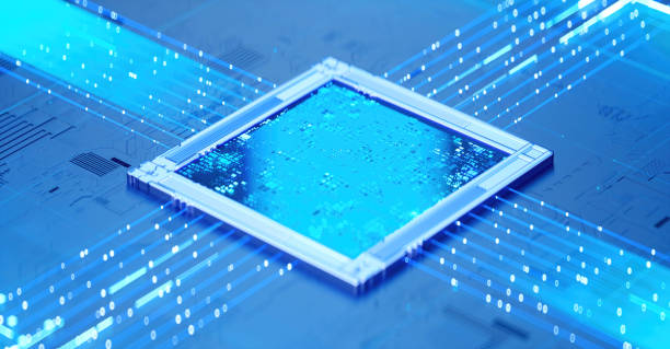 istock 3D rendering of cyberpunk AI. Circuit board. Technology background. Central Computer Processors CPU and GPU concept. Motherboard digital chip. Tech science background. 1431573051
