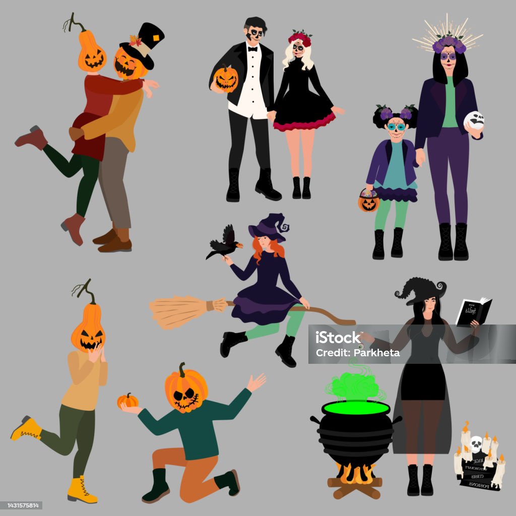 Crowd Of Tiny People Dressed In Halloween Costumes Stock Illustration - Download Image Now - Trick Or Treat, Adult, Anthropomorphic Face - iStock Crowd Of Tiny People Dressed In Halloween Costumes Stock Illustration - Download Image Now - Trick Or Treat, Adult, Anthropomorphic Face - iStock