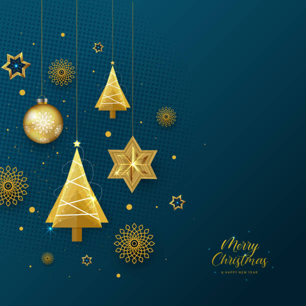 ilustraciones, imágenes clip art, dibujos animados e iconos de stock de tarjeta de felicitación navideña con bolas de navidad de remolino abstracto. - christmas backgrounds christmas card part of