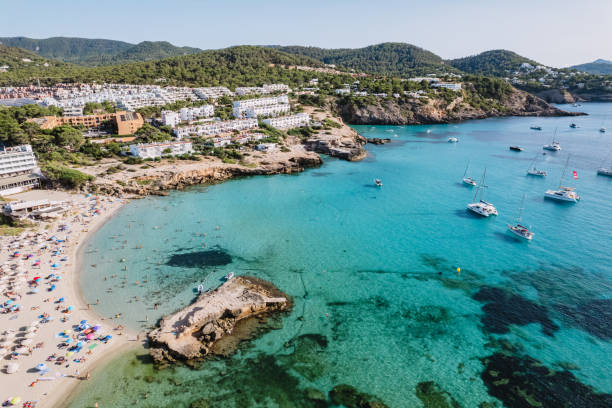 istock Aerial view of Calla Tarida, Ibiza, Spain. 1431577762