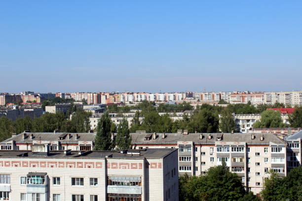 istock Morning summertime. View overlooking the town 1431595897
