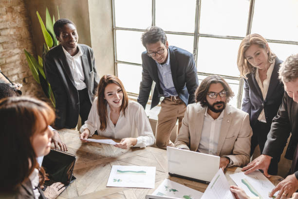 istock Group of multiethnic businesspeople operating in a renewable power analyze data about electric energy. 1431596630