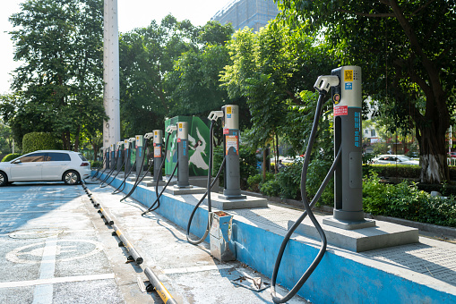 New energy vehicle charging piles in Fujian Province, China