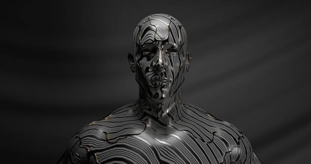 a beautiful male face and body of an athlete, a bodybuilder made of futuristic material, metal, liquid, gold. Fantasy. 3 d render a beautiful male face and body of an athlete, a bodybuilder made of futuristic material, metal, liquid, gold. Fantasy. 3 d render robot head stock pictures, royalty-free photos & images