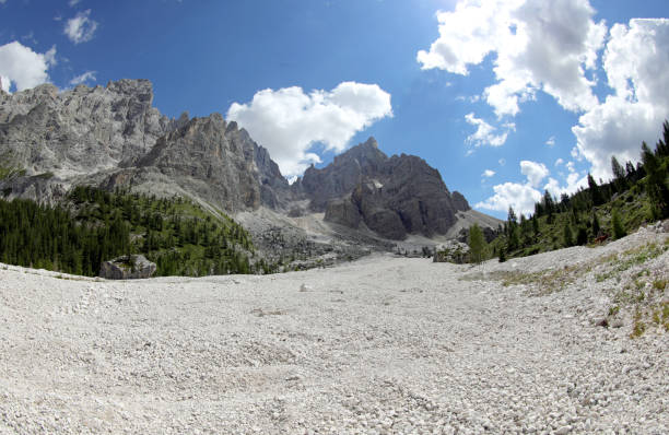 istock mountain scree with rocks on the dry river bed in summer 1431600247