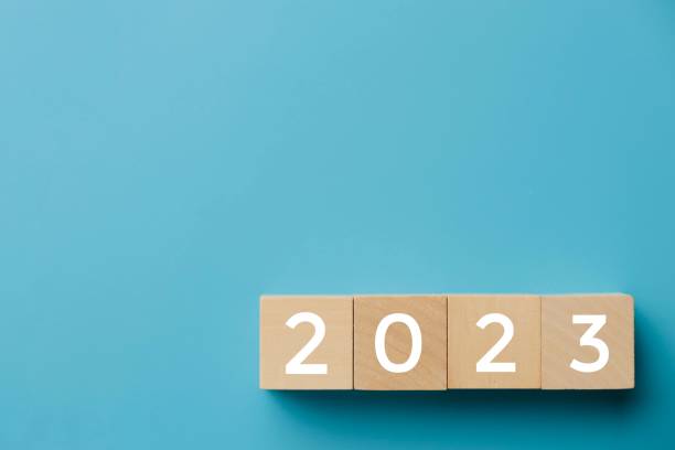 istock Numbers 2023 white on a blue background, 2023 new year concept and ideas 1431605172