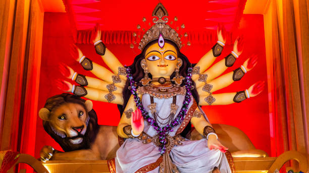 istock Pet friendly Durga puja pandal in Kolkata, West Bengal, India. 1431605939