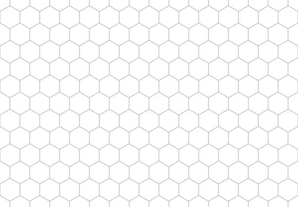 Hexagonal geometric seamless pattern. Vector honeycomb grid background. Hexagonal geometric seamless pattern. Vector honeycomb grid background for notebooks, coloring books or templates for drawing. beehive stock illustrations