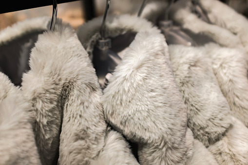 Grey artificial turf jacket, Fake Fur