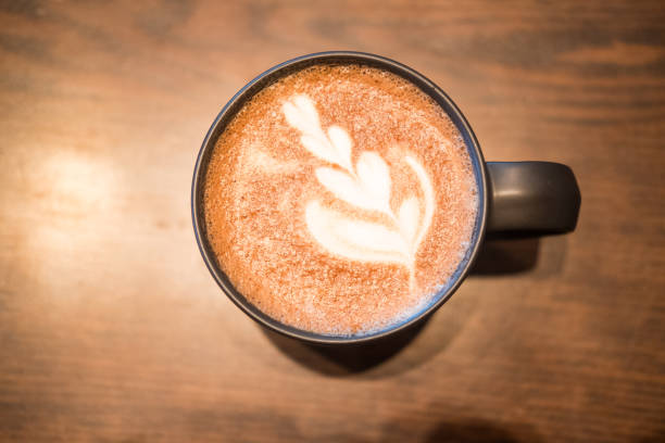 istock Cup of hot Mocha with latte art. 1431612473