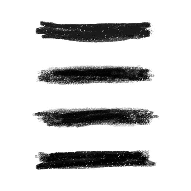 istock Set of grunge ink strokes. Lines drawn by hand with brushes. Vector illustration 1431613938