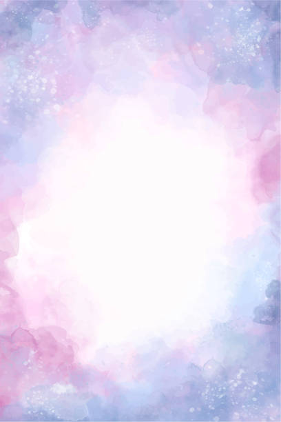 ilustrações de stock, clip art, desenhos animados e ícones de abstract pastel unicorn of stain splash watercolor background - vector love pink dirty