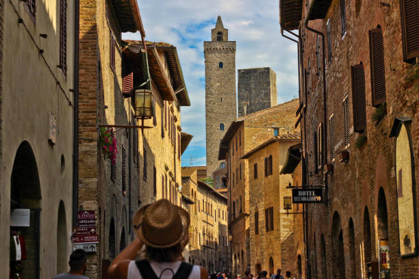 Old town San Gimignano Tuscany Italy stock photo stock photo