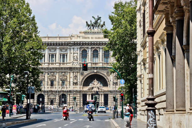 Palace of Justice in Rome, Italy stock photo