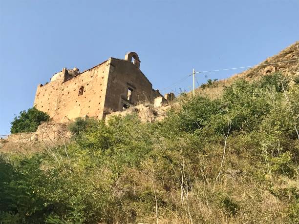 Italy - Sicily - village of Tripi. Old abandoned church. Tripi is a town and comune in the province of Messina, Sicily, Italy.