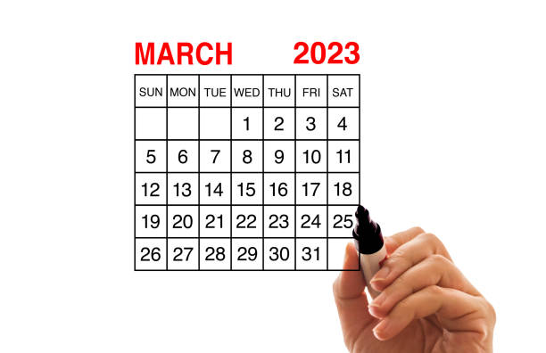 istock 2023 calendar March on white background 1431636317