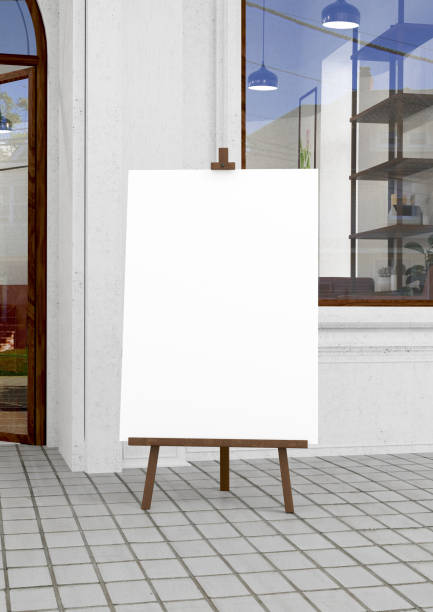 istock White Board, welcome sign Mockup , outdoors. Greeting template with clipping path. 1431648063