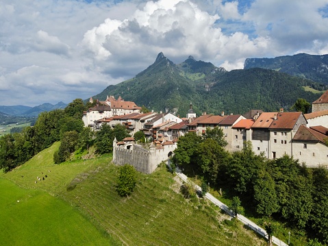 Switzerland - canton of Fribourg - village of Gruyeres