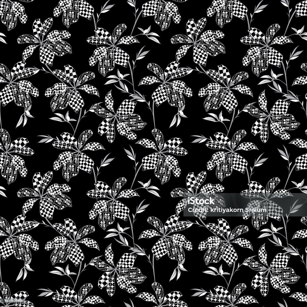 Fill In Patterns Printmodern Botanical Leaves Fill In Pattern Block Print With Pattern ...