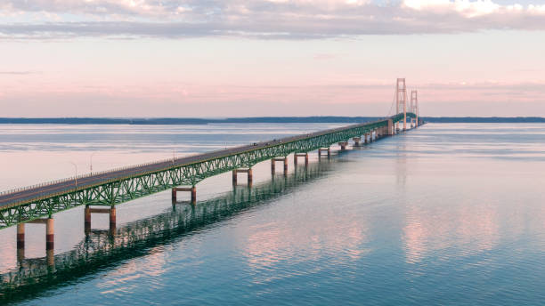 istock Aerial view of the Mackinac Bridge 1431666723