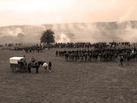 Gettysburg Battlefield - Re-creation of Pickett's Charge taken July, 2008.
