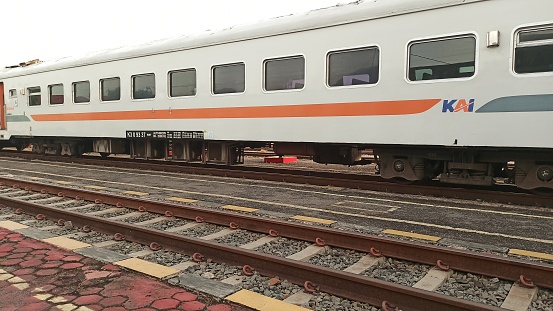 Jakarta, September 2022:A train that drops passengers at Maos Station, Cilacap.