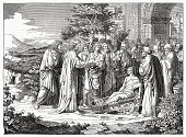 istock Jesus raises the widow’s son at Nain, woodcut, published 1894 1431692097
