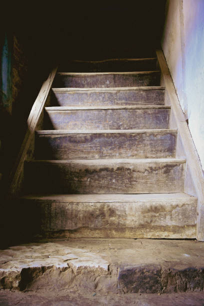 istock Old wooden traditional style stairs 1431697770