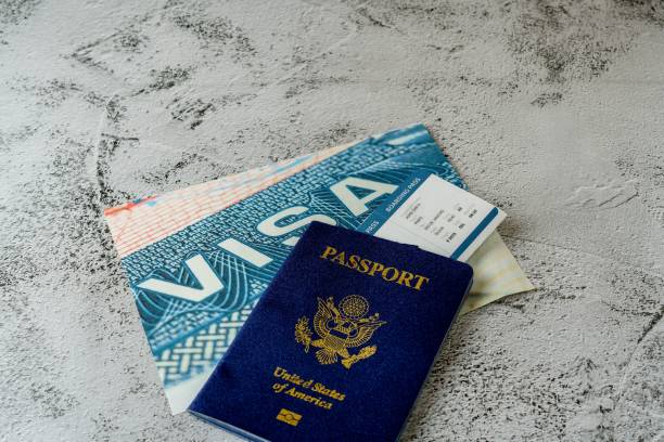 istock US passport, boarding pass and visa ready for travel 1431701767