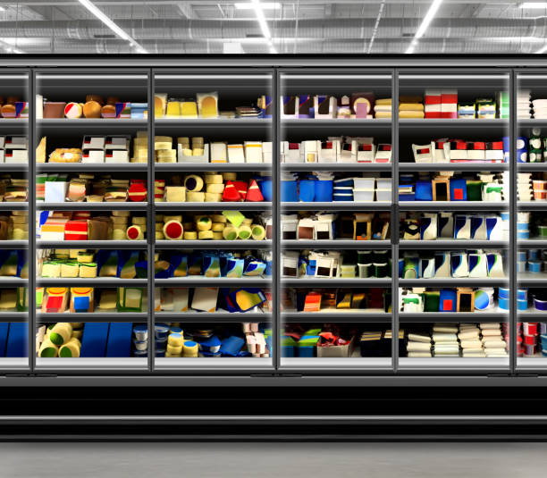 istock Cheese and dairy products in Refrigerator at supermarket 1431702999