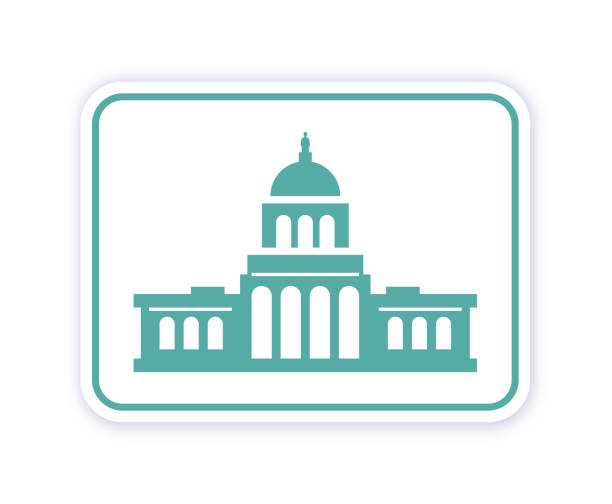 ilustrações de stock, clip art, desenhos animados e ícones de capitol building icon and symbol - senate finance committee