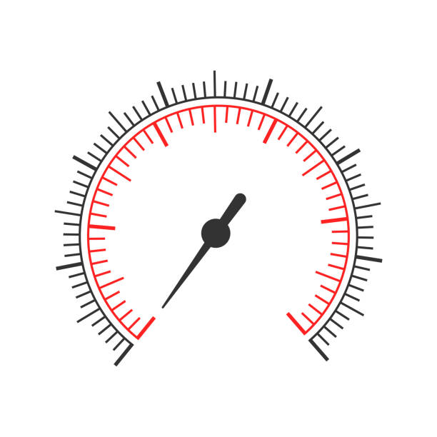 illustrations, cliparts, dessins animés et icônes de échelle de mesure ronde avec deux graphiques et flèche. modèle graphique de manomètre, baromètre, compteur de vitesse, niveau de volume, outil de jauge de navigation - gas counter