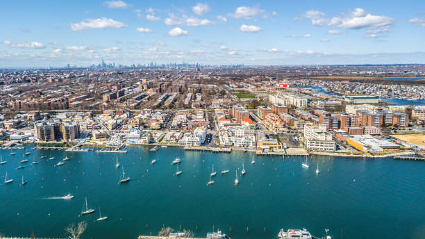 Aerial Sheepshead Bay Brooklyn