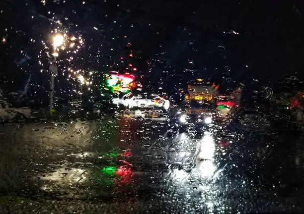 Photo of Rainy Night with Lights