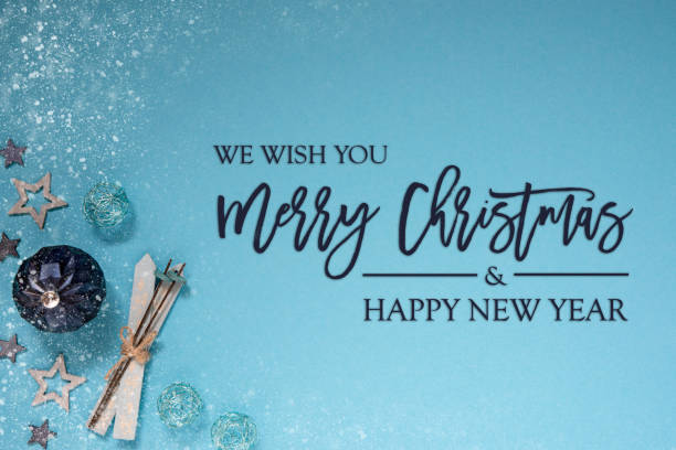 istock Blue Cold Background, Text Merry Christmas And Happy New Year, Snowflakes 1431717995