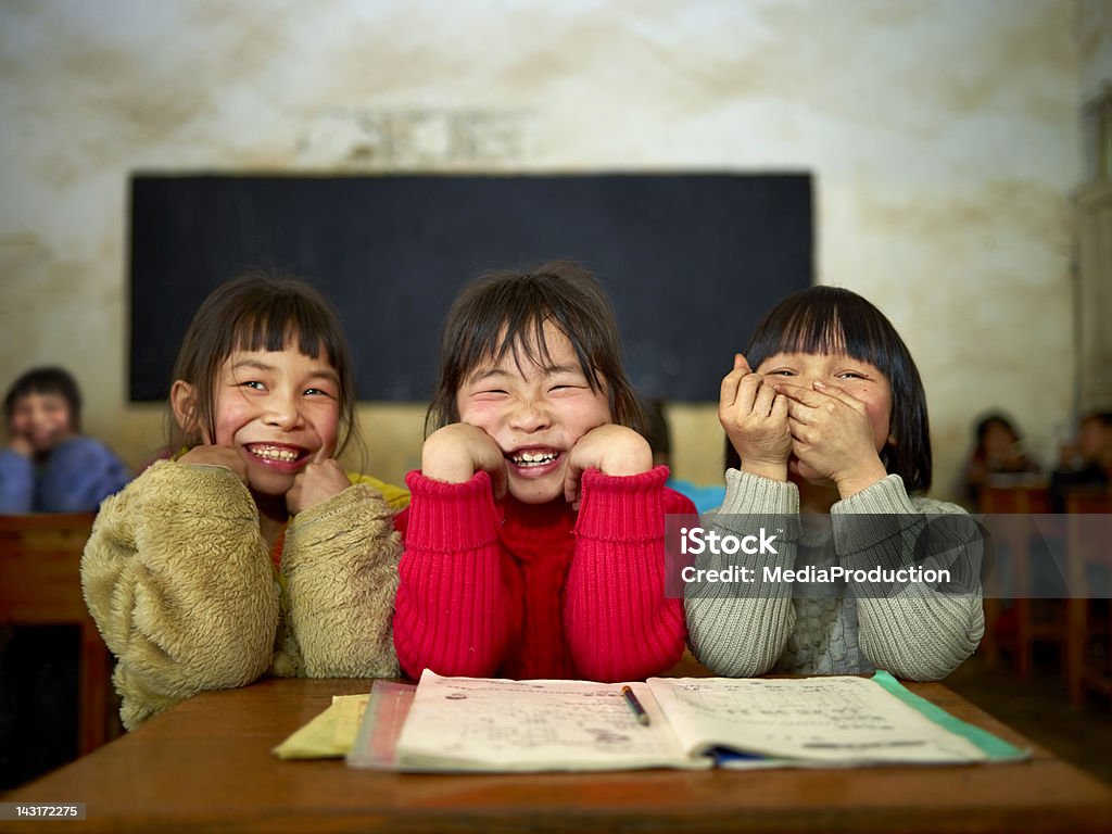 Bambini scuola cinese - Foto stock royalty-free di Bambino