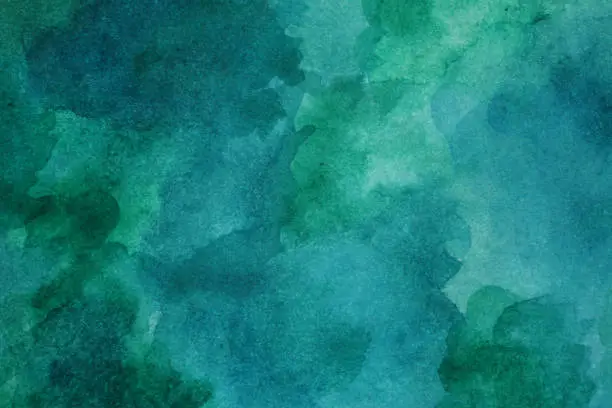 Photo of Blue green abstract watercolor. Art background for design.